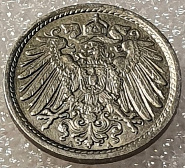  ( A21 ) Deutsches Kaiserreich - 5 Pfennig 1914 -A- , Gr. Adler , Erh. siehe Bilder   