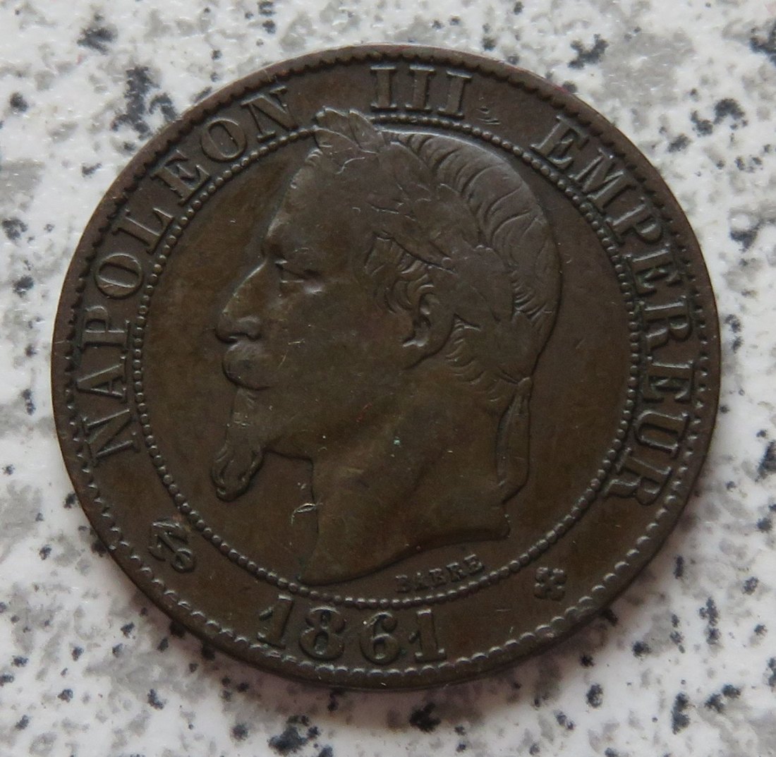  Frankreich 5 Centimes 1861 BB   