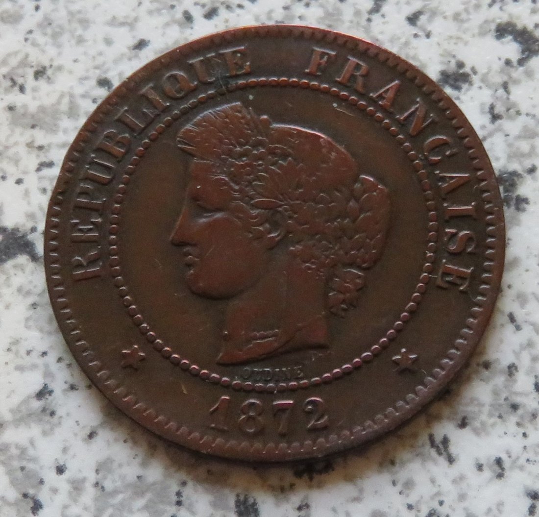  Frankreich 5 Centimes 1872 K   