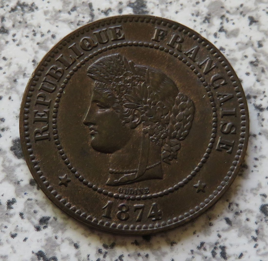  Frankreich 5 Centimes 1874 A   