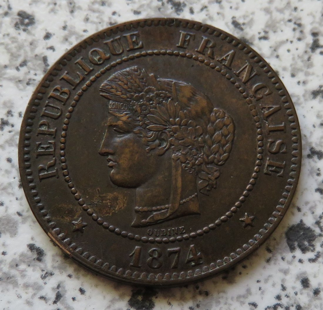  Frankreich 5 Centimes 1874 K   