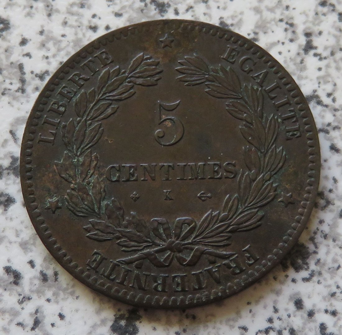  Frankreich 5 Centimes 1874 K   