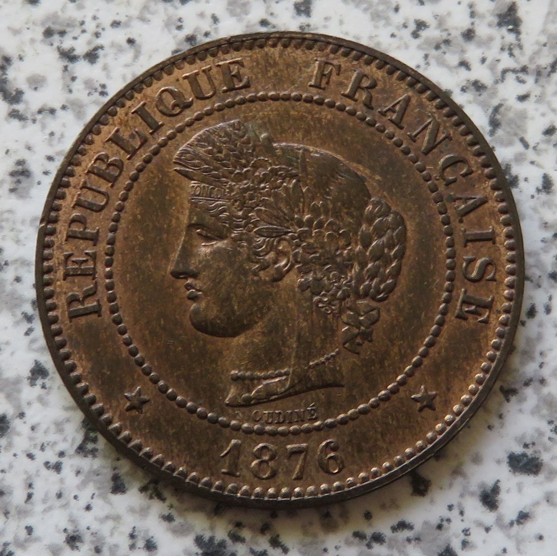  Frankreich 5 Centimes 1876 A   