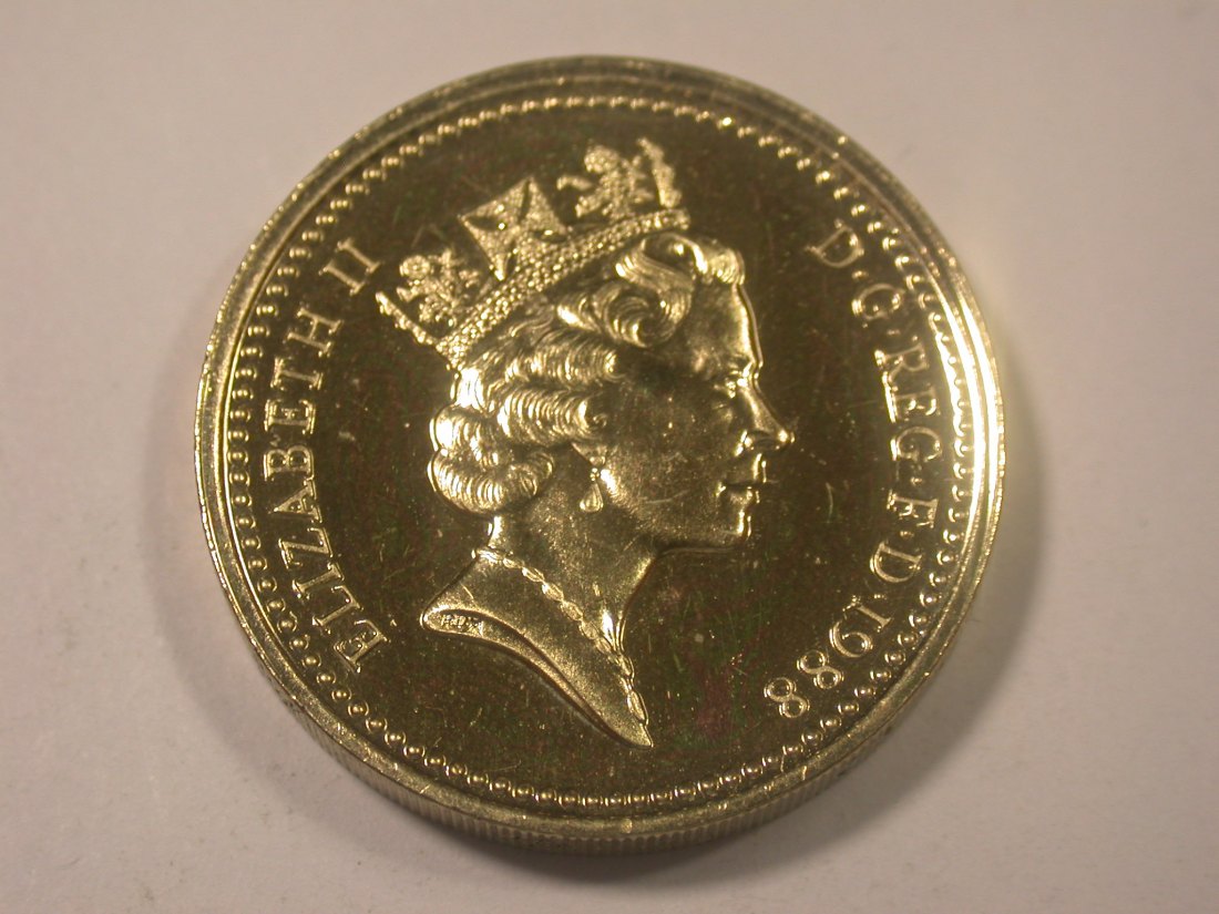  I13 Großbritannien  1 Pound 1998 in PP-  Originalbilder   