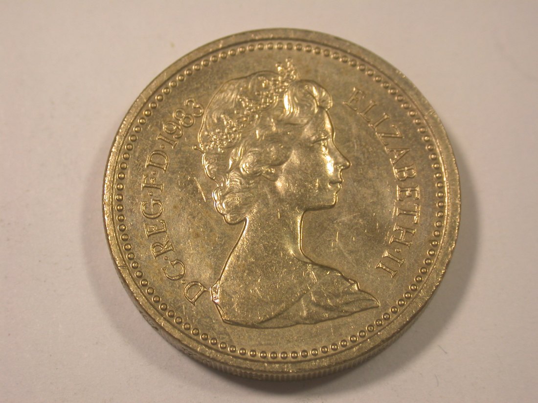  I13 Großbritannien  1 Pound 1983 in vz/vz+    Originalbilder   