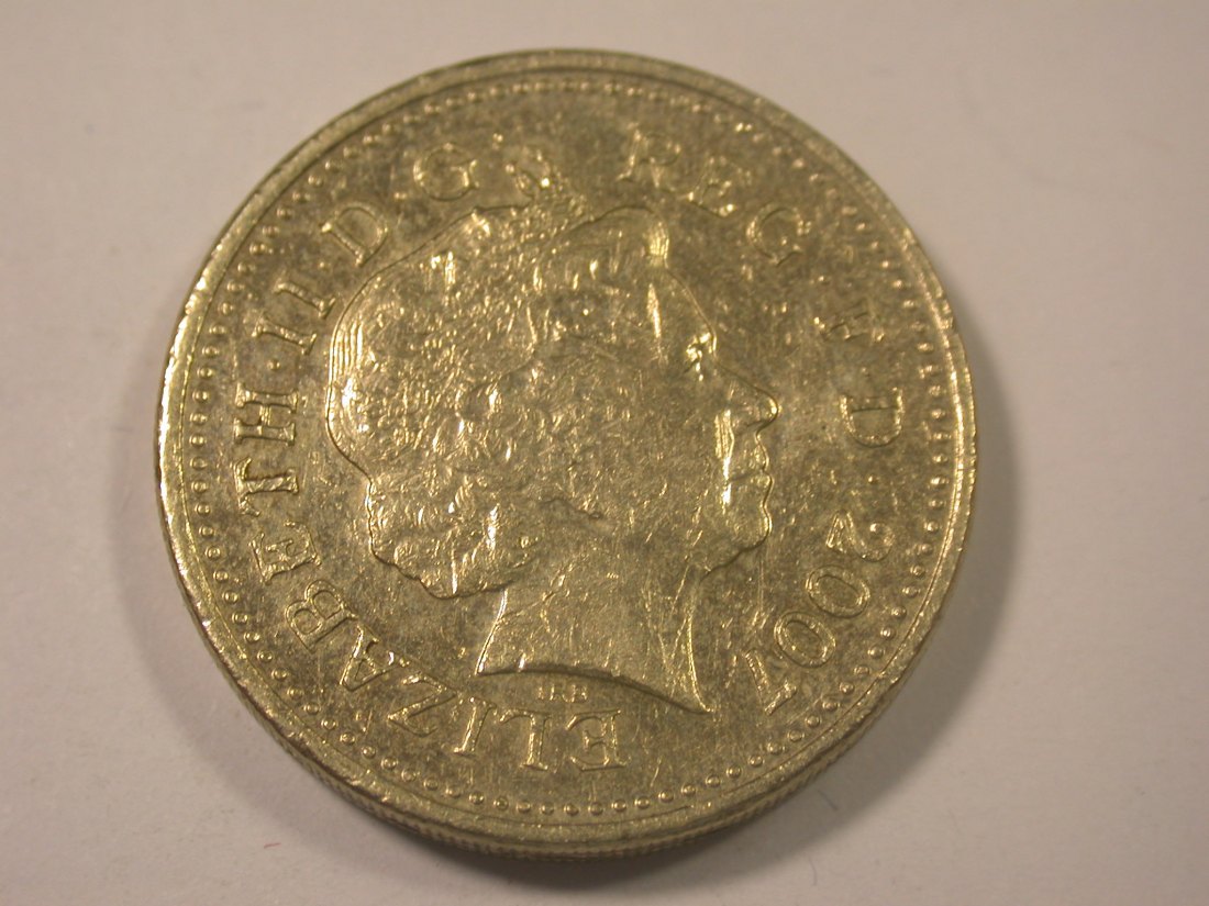  I13 Großbritannien  1 Pound 2007 ss/ss+   Originalbilder   