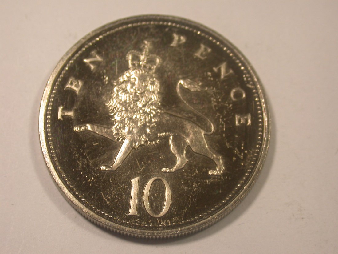  I13 Großbritannien  10 Pence  1990 in f.st/St a. E.A   Originalbilder   