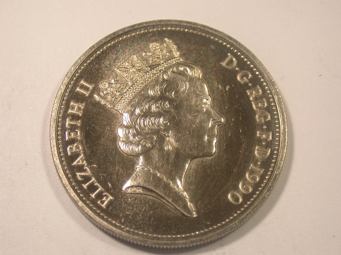  I13 Großbritannien  10 Pence  1990 in f.st/St a. E.A   Originalbilder   