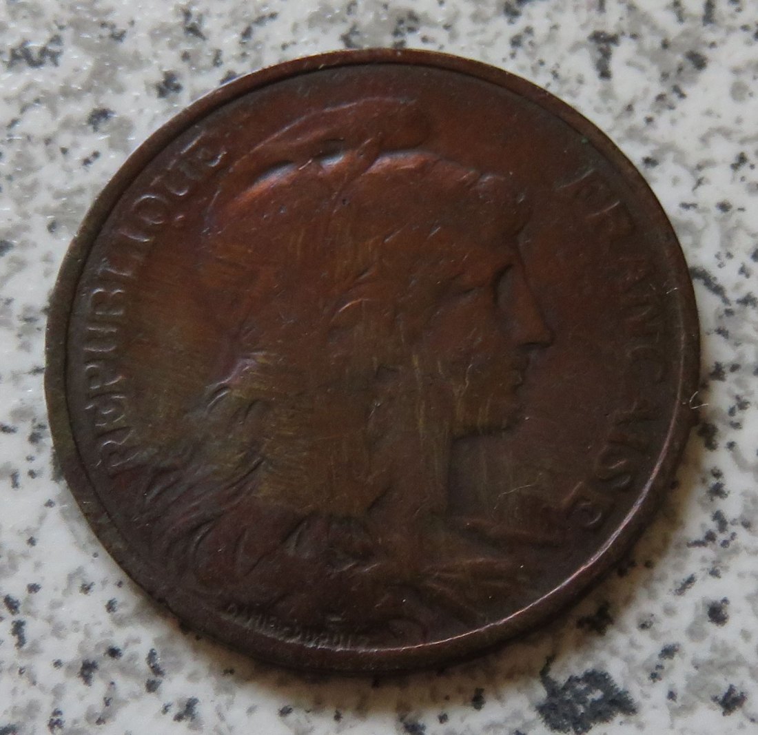  Frankreich 5 Centimes 1905, besseres Jahr   