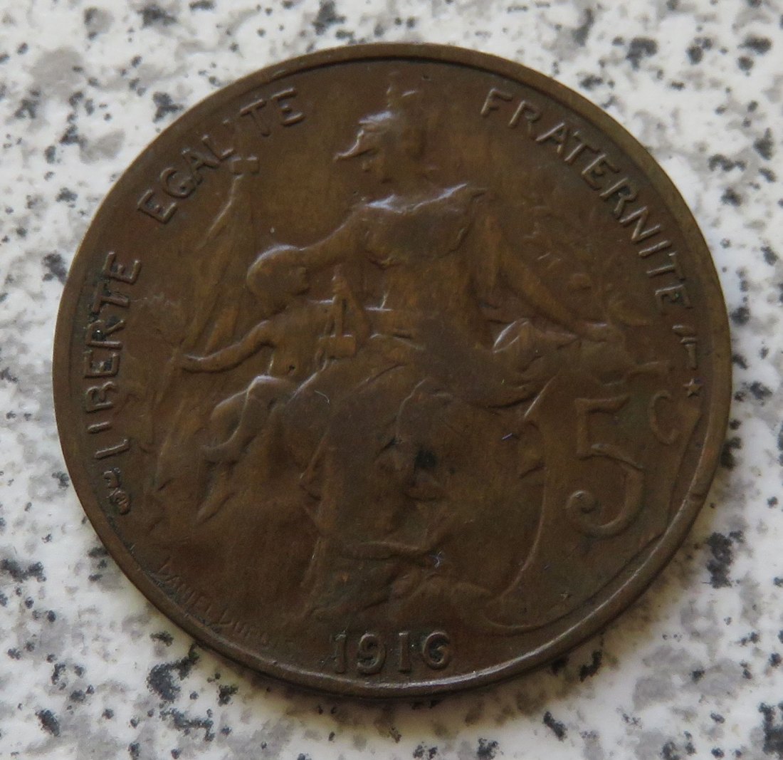  Frankreich 5 Centimes 1916   