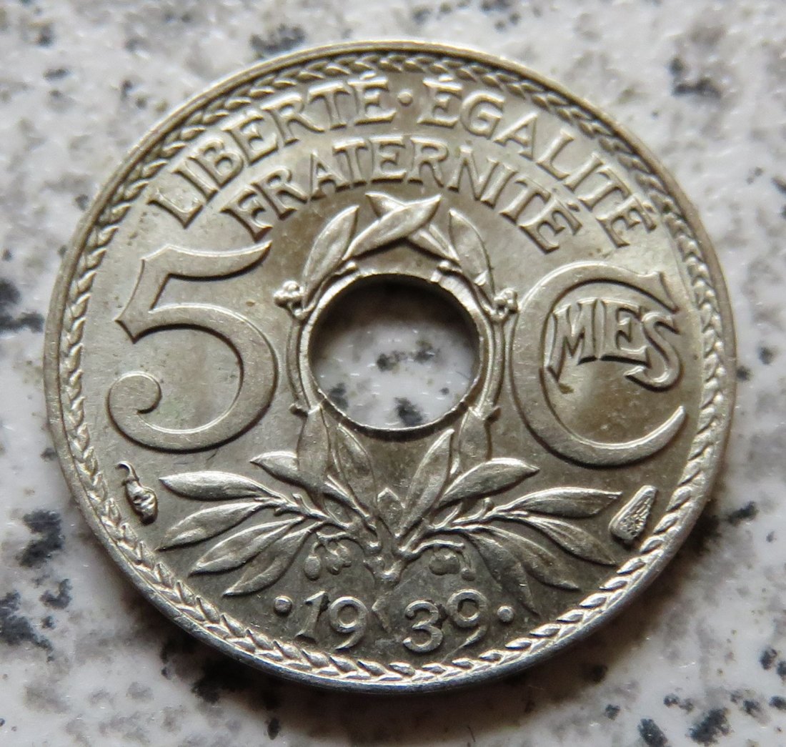  Frankreich 5 Centimes 1939   