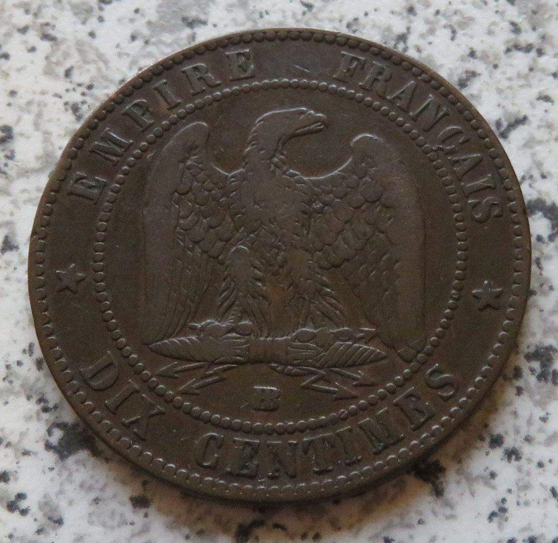  Frankreich 10 Centimes 1853 BB   