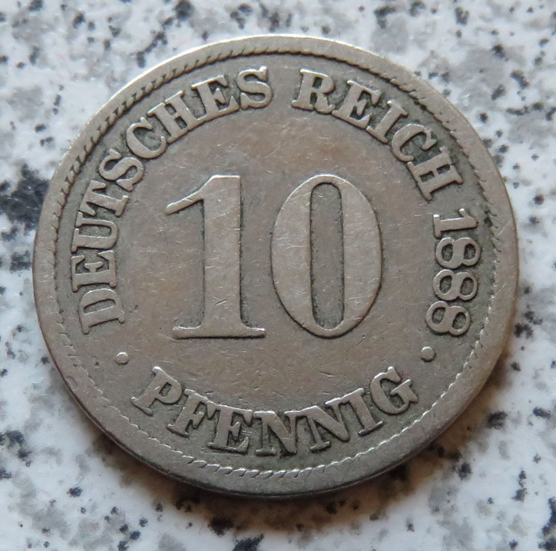  Kaiserreich 10 Pfennig 1888 A   