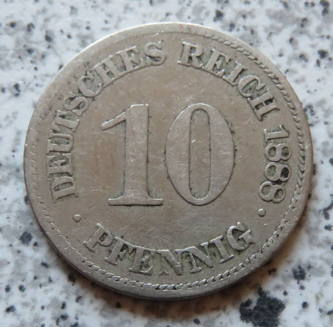  Kaiserreich 10 Pfennig 1888 E   