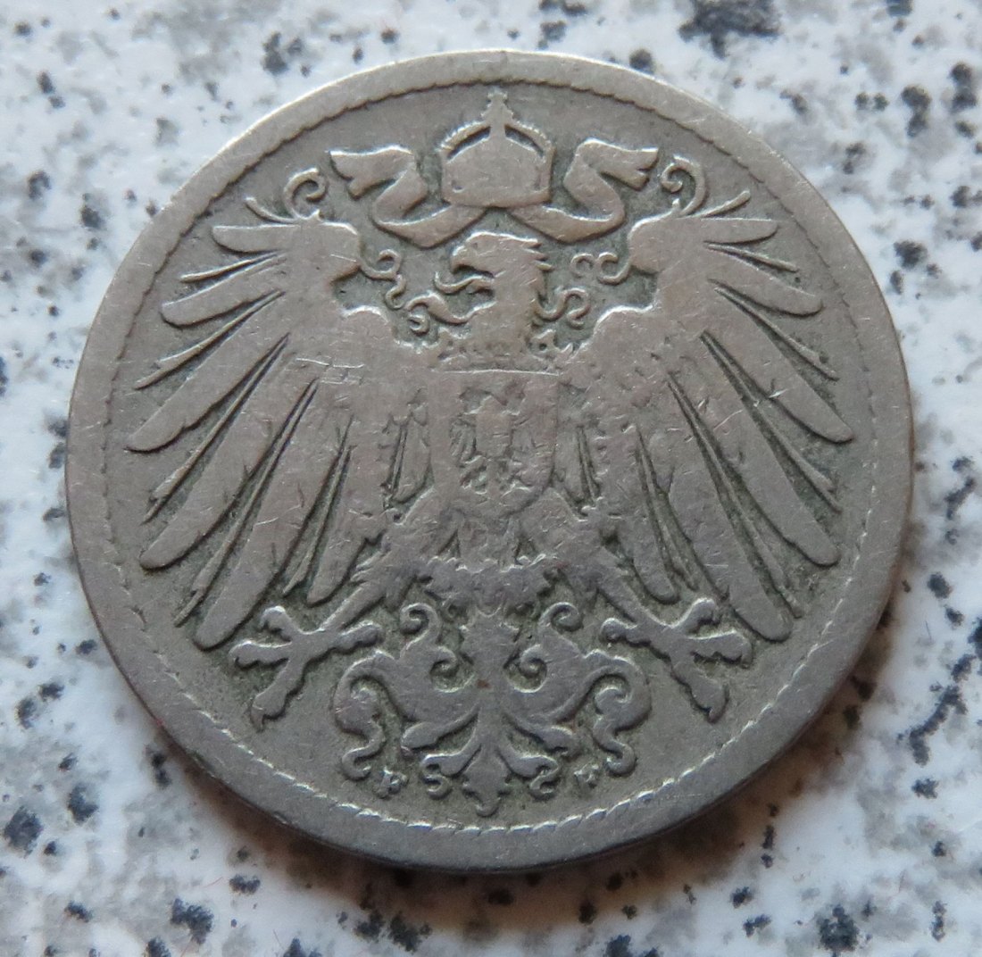  Kaiserreich 10 Pfennig 1890 F   