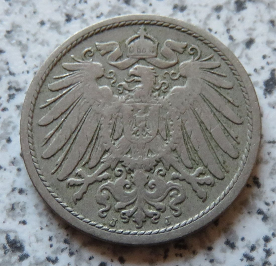  Kaiserreich 10 Pfennig 1890 J   