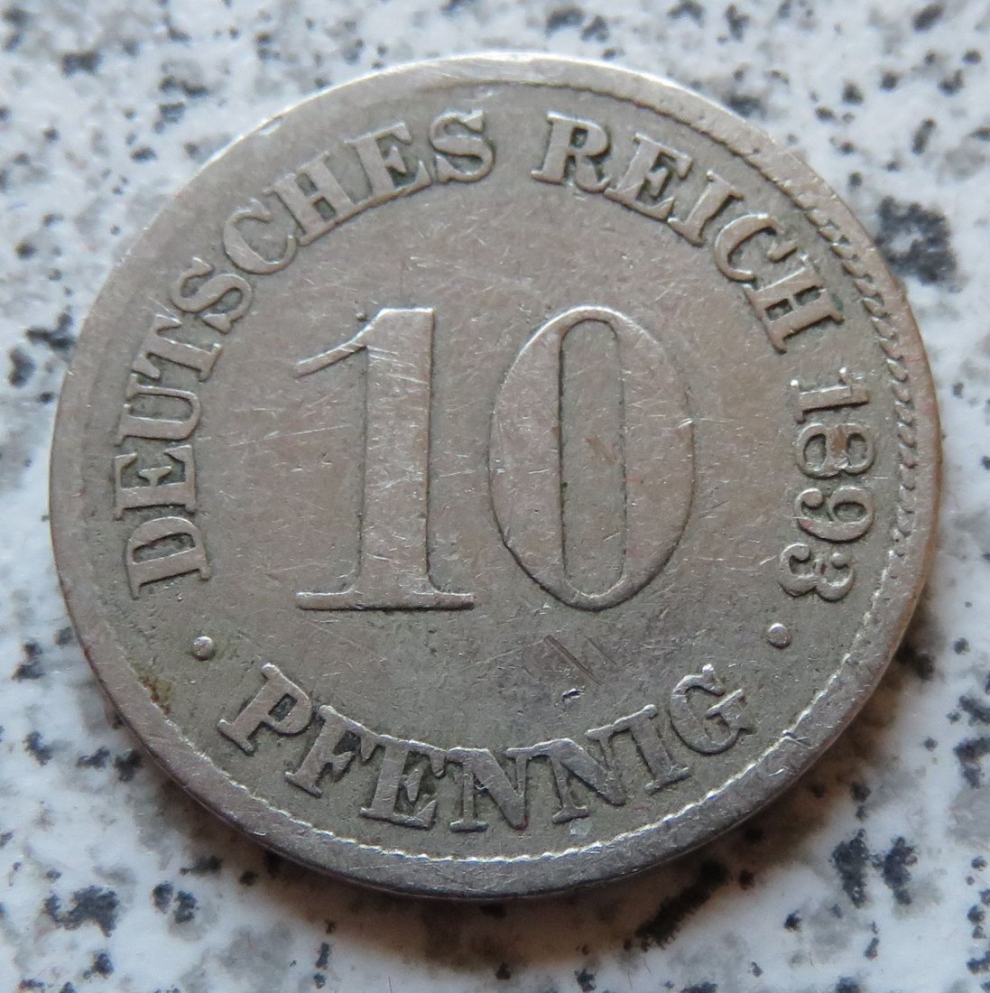  Kaiserreich 10 Pfennig 1893 G   