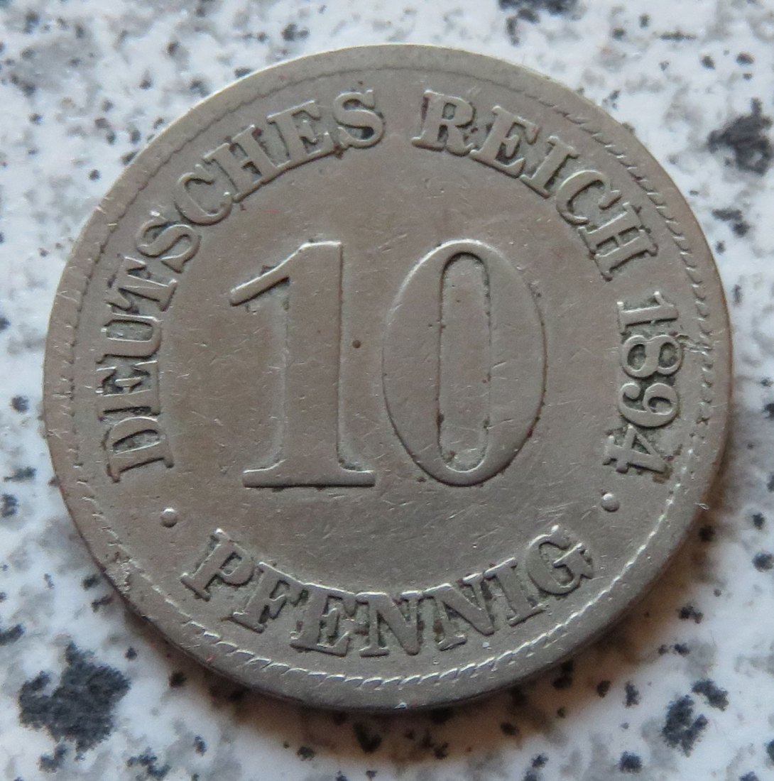  Kaiserreich 10 Pfennig 1894 E   