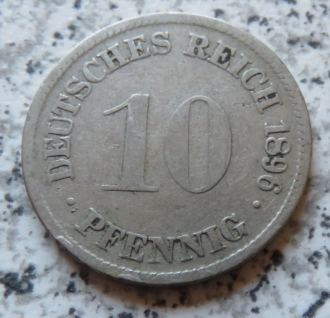  Kaiserreich 10 Pfennig 1896 D   