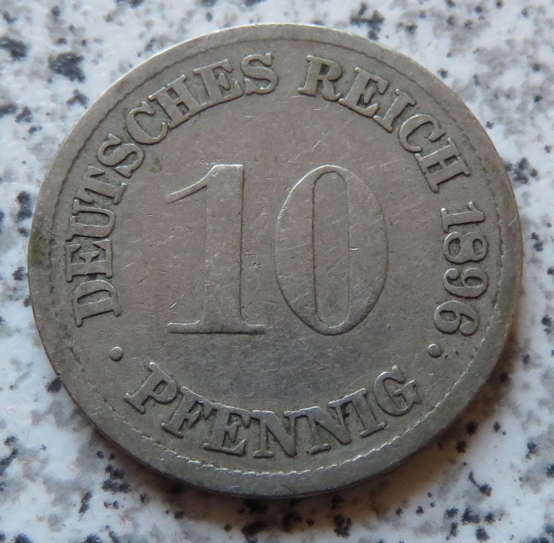  Kaiserreich 10 Pfennig 1896 G   