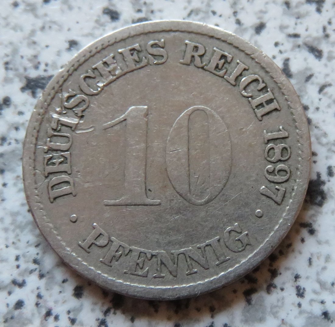  Kaiserreich 10 Pfennig 1897 G   