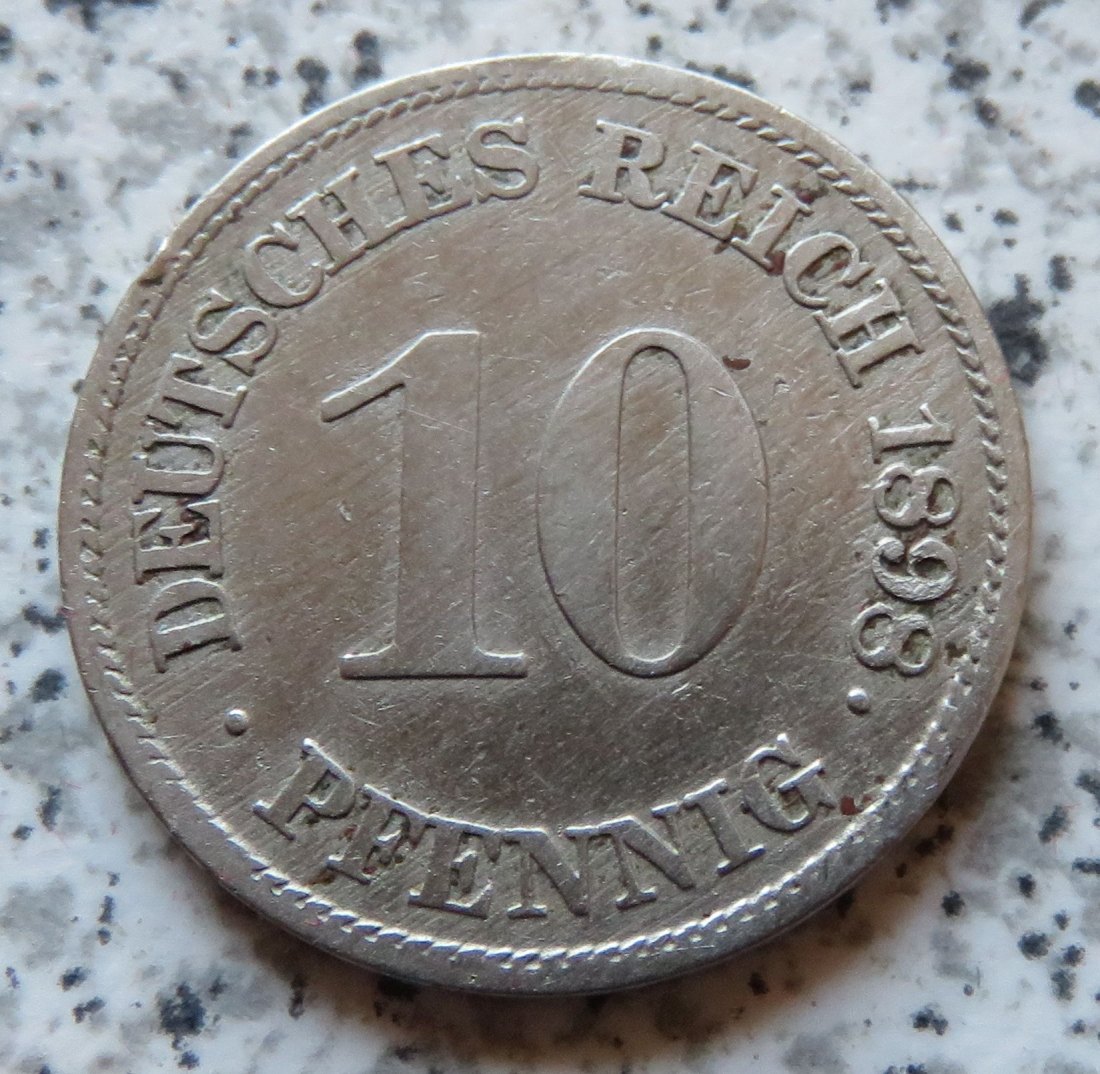  Kaiserreich 10 Pfennig 1898 E   