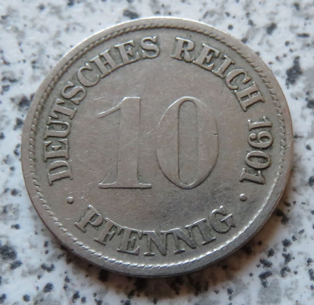  Kaiserreich 10 Pfennig 1901 G   