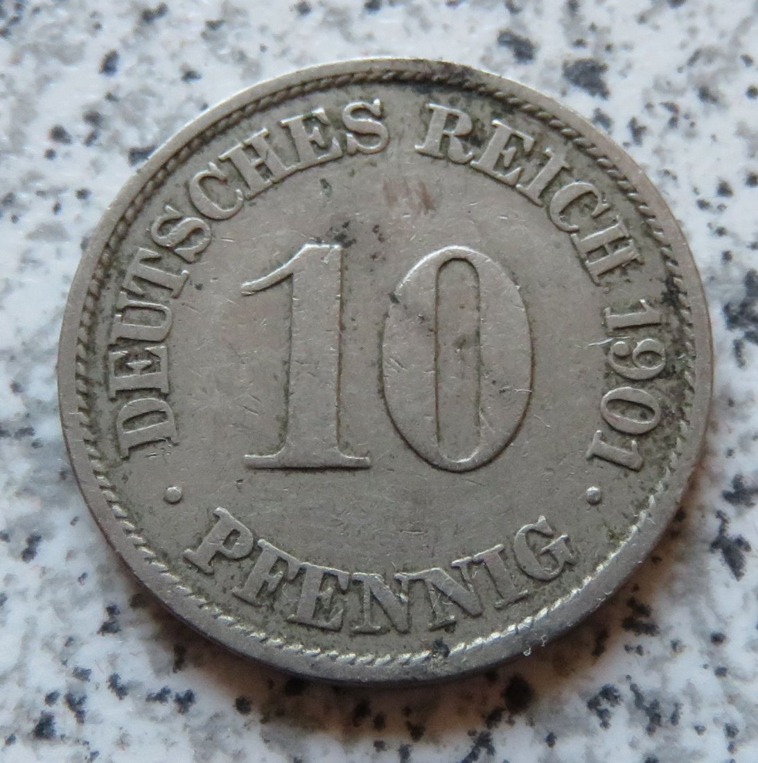  Kaiserreich 10 Pfennig 1901 J   