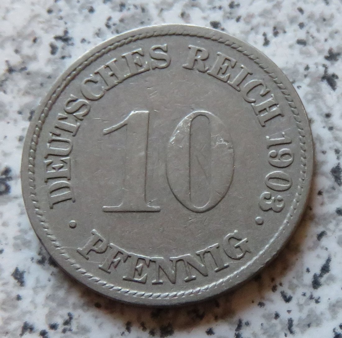  Kaiserreich 10 Pfennig 1903 G   