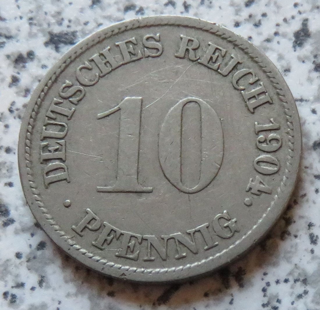  Kaiserreich 10 Pfennig 1904 G   