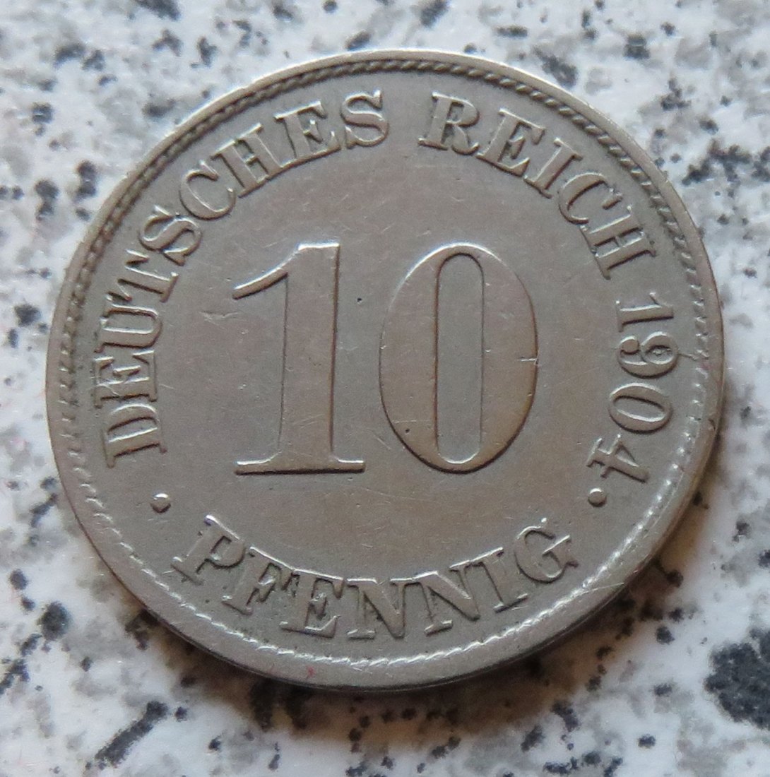  Kaiserreich 10 Pfennig 1904 J   