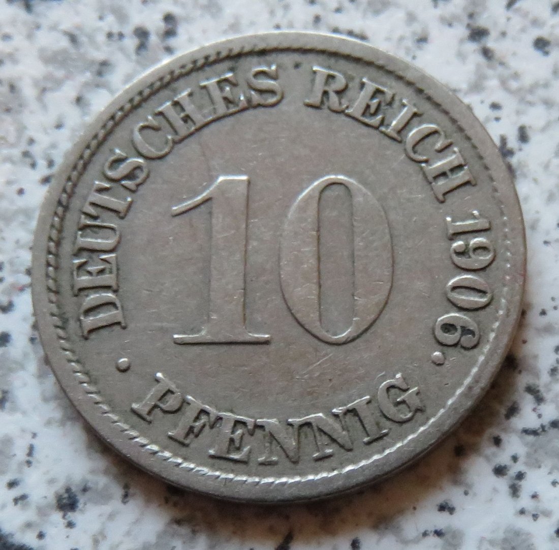  Kaiserreich 10 Pfennig 1906 G   