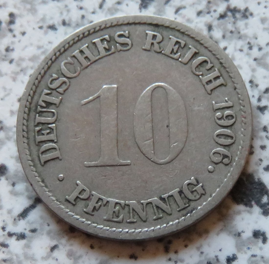  Kaiserreich 10 Pfennig 1906 G   