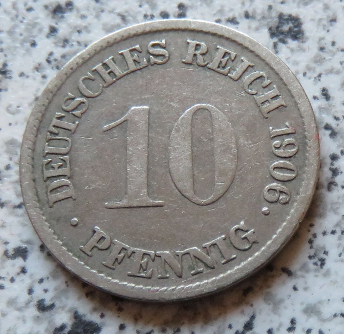  Kaiserreich 10 Pfennig 1906 J   