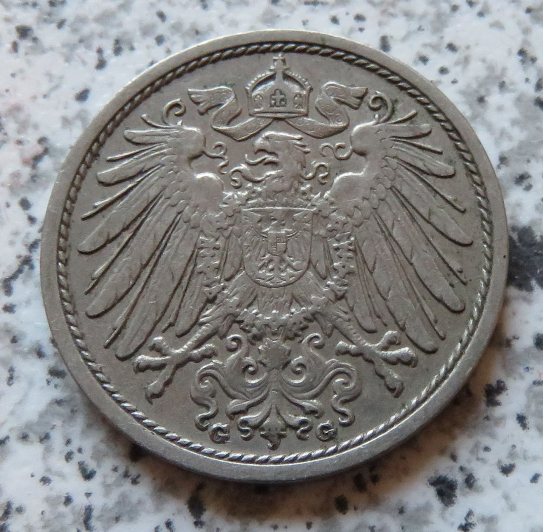  Kaiserreich 10 Pfennig 1908 G   