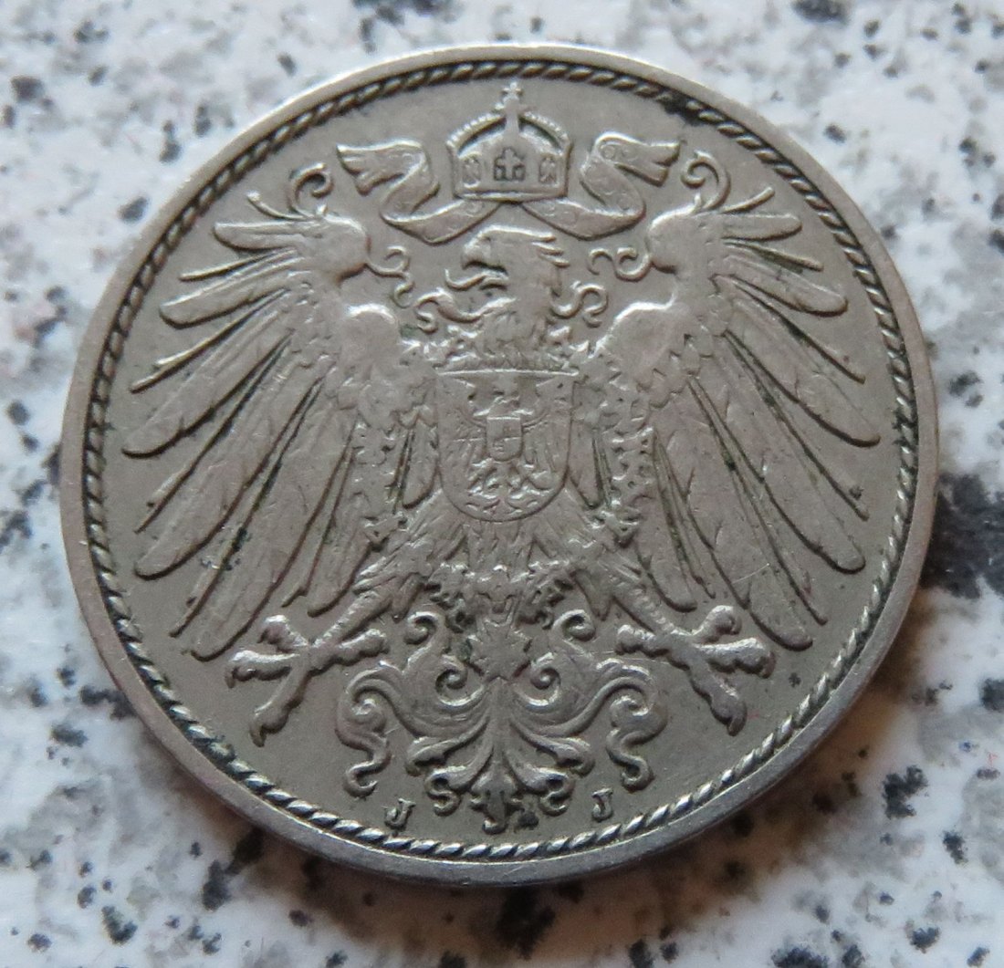  Kaiserreich 10 Pfennig 1908 J   