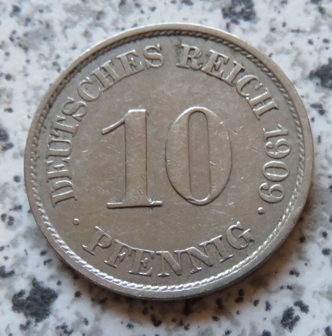  Kaiserreich 10 Pfennig 1909 J   