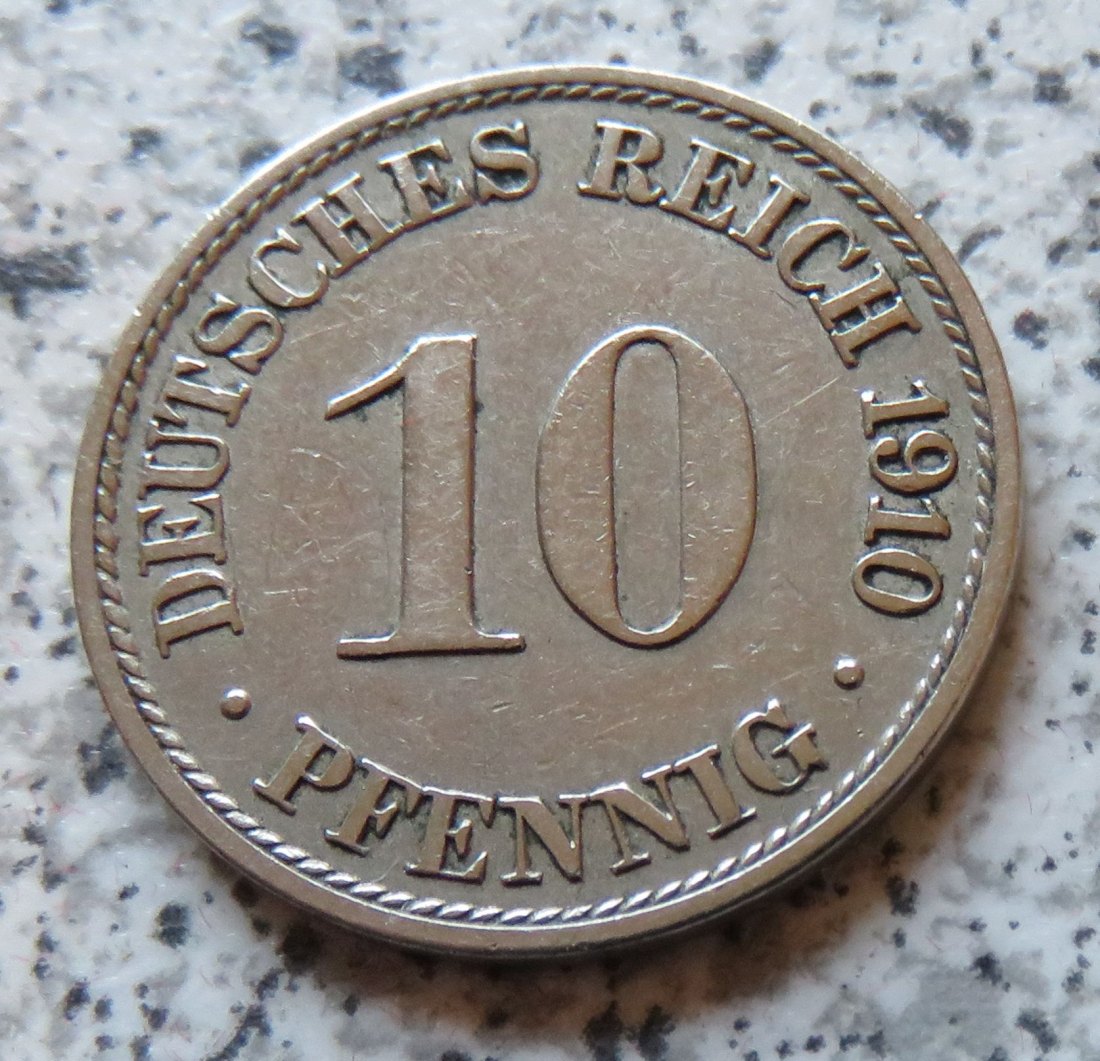  Kaiserreich 10 Pfennig 1910 A   