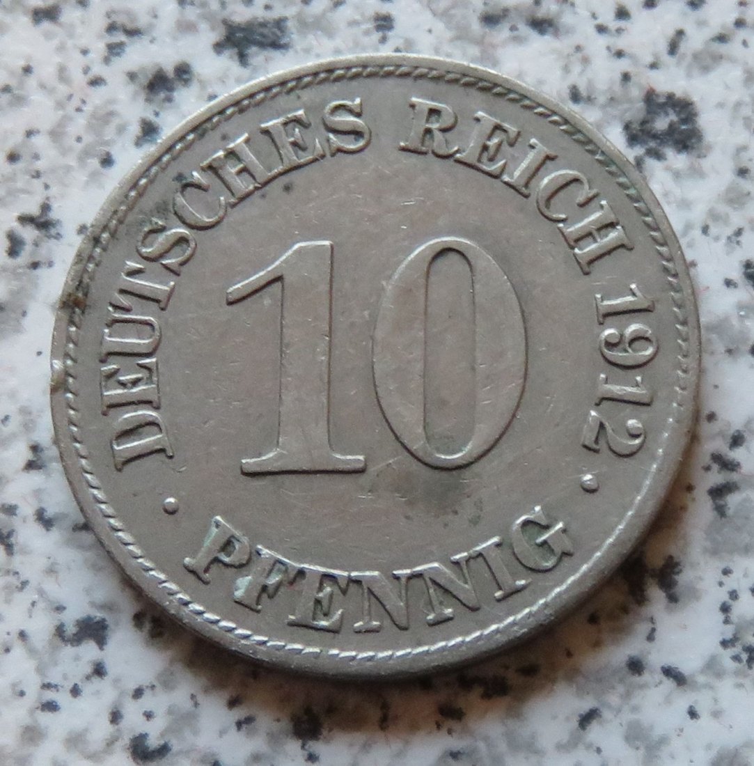  Kaiserreich 10 Pfennig 1912 E   