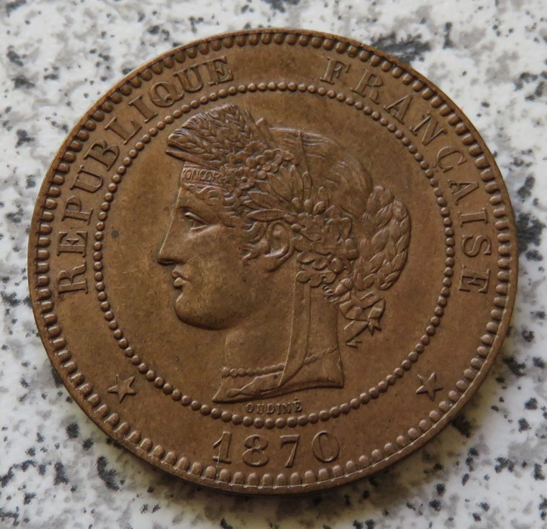  Frankreich 10 Centimes 1870 A   