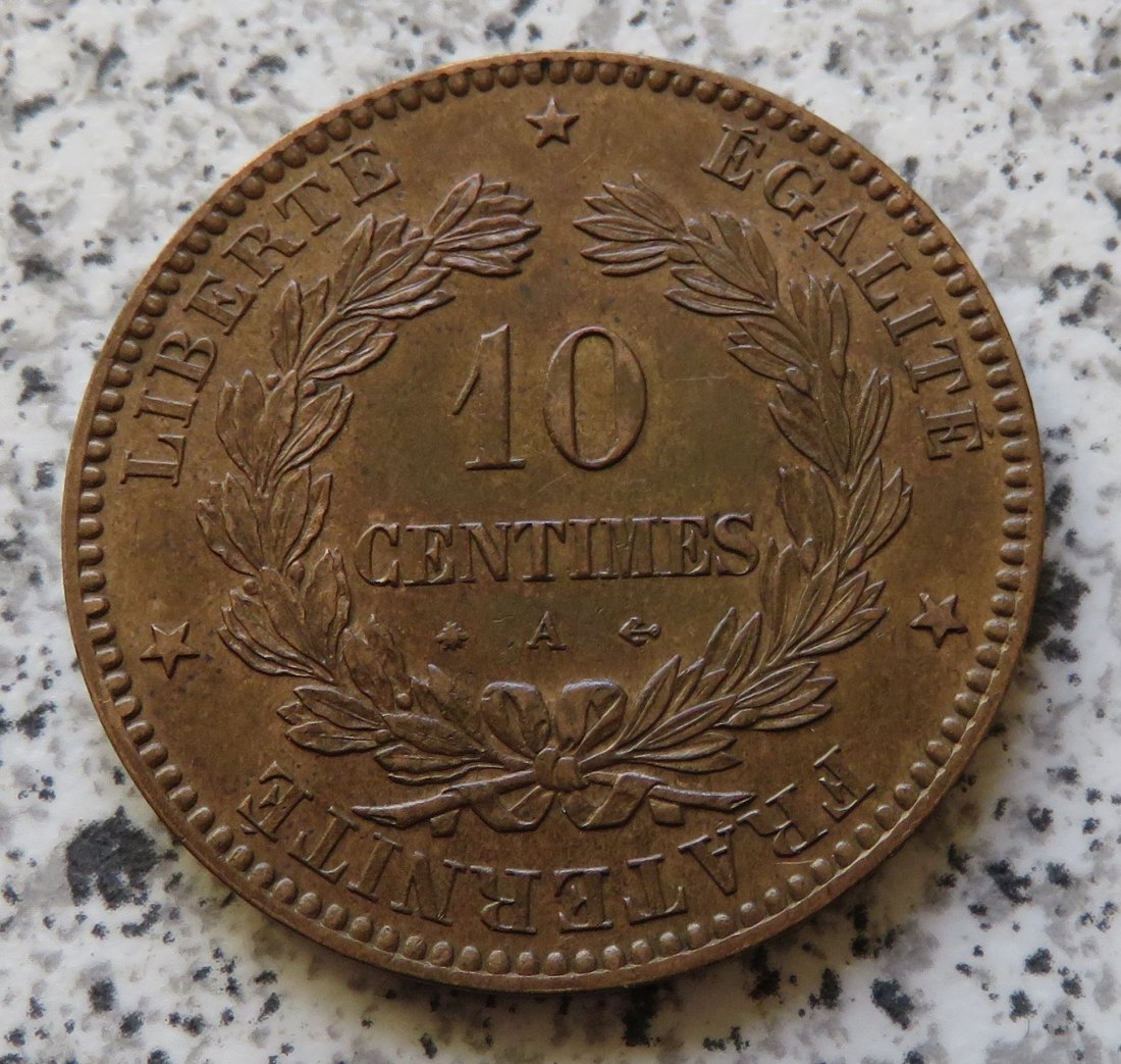  Frankreich 10 Centimes 1870 A   