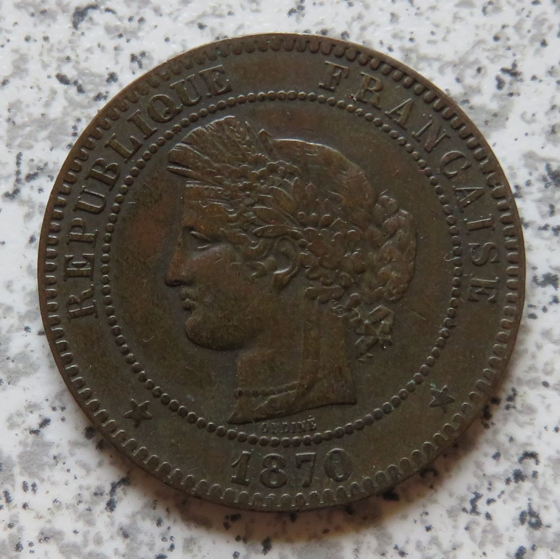  Frankreich 10 Centimes 1870 A   