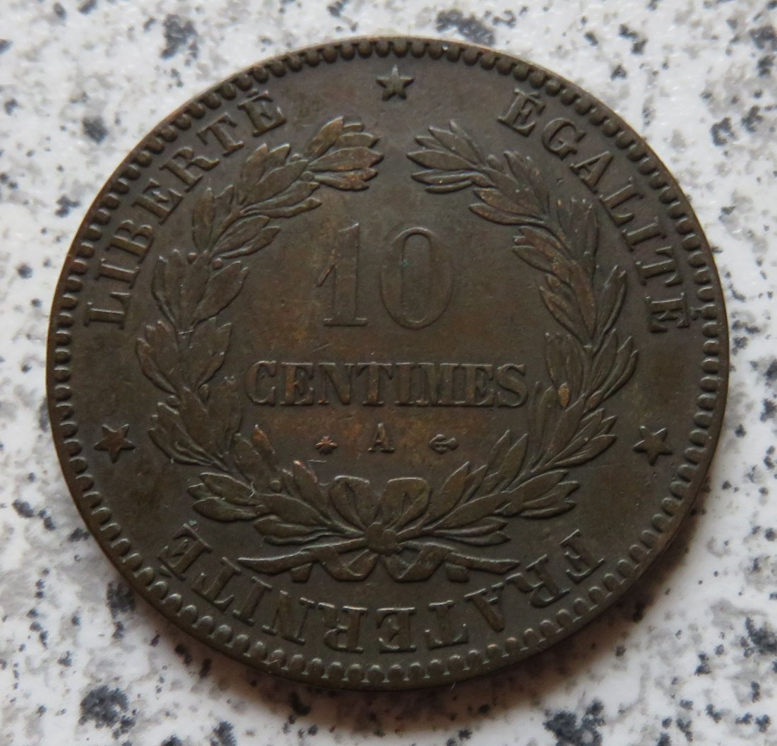  Frankreich 10 Centimes 1870 A   