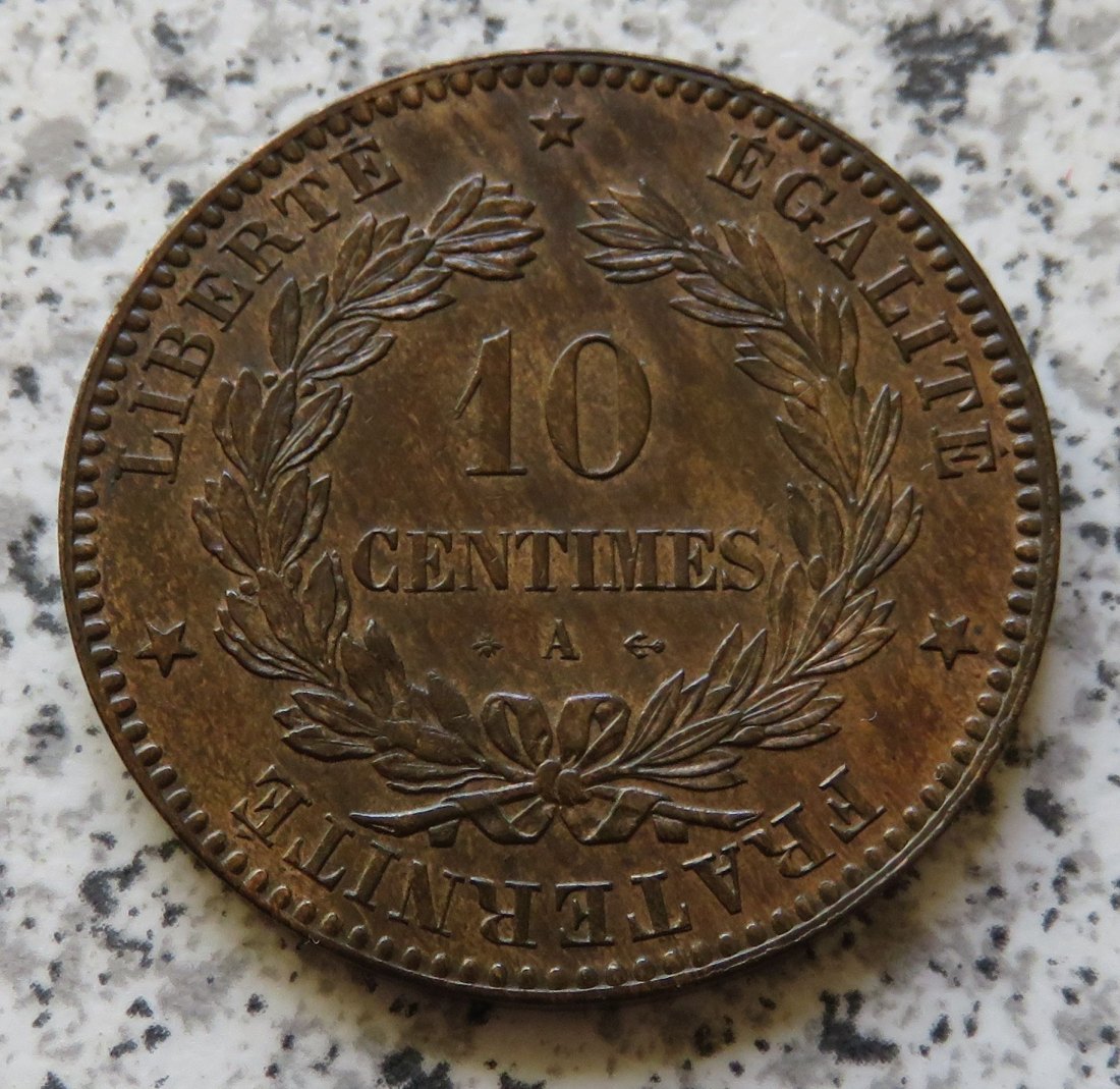  Frankreich 10 Centimes 1871 A   