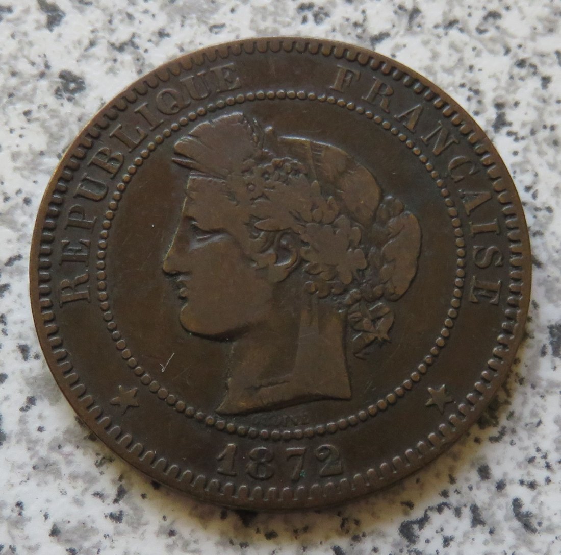  Frankreich 10 Centimes 1872 K   