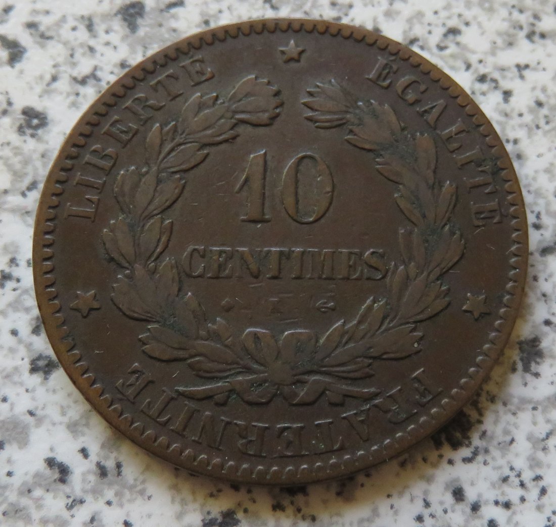  Frankreich 10 Centimes 1872 K   