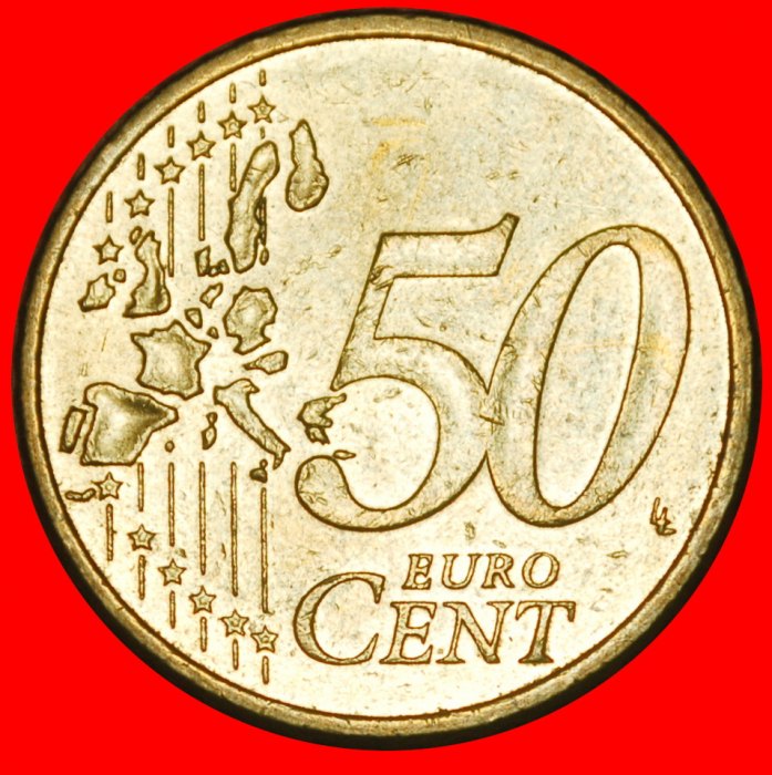  Ⰶ NORDIC GOLD (2002-2006): GERMANY★50 EURO CENTS 2002D BAVARIA! MINT LUSTRE! LOW START ★ NO RESERVE!   