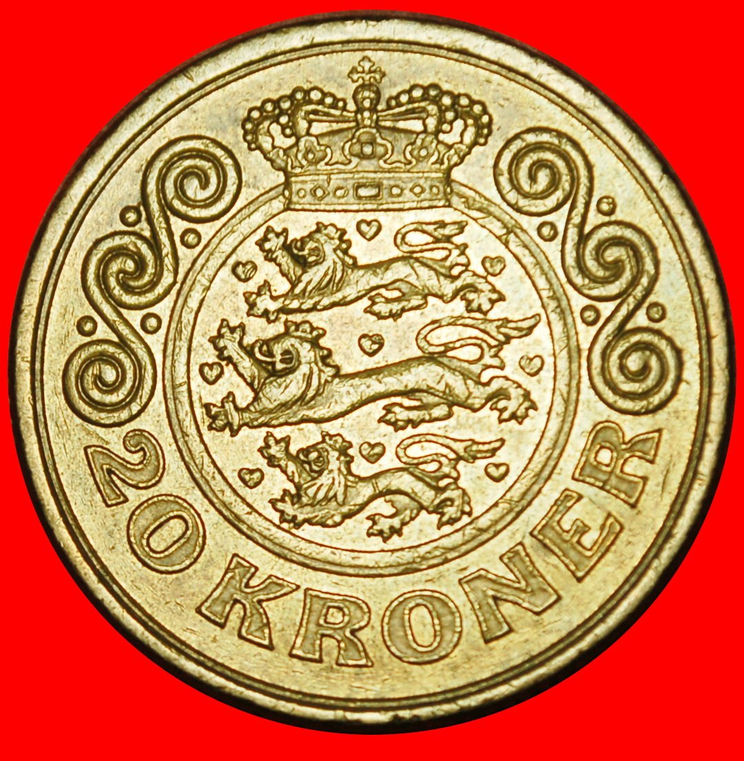  Ⰶ THE 3rd EFFIGY 1994-1999: DENMARK★20 CROWNS 1996! MARGRETHE II (1972-2024)★LOW START ★ NO RESERVE!   