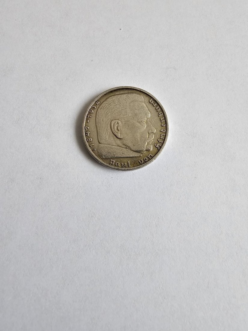  FEHLPRÄGUNG 2 Reichsmark 1939 B (Material Überschus , Stempelbruch?????)   