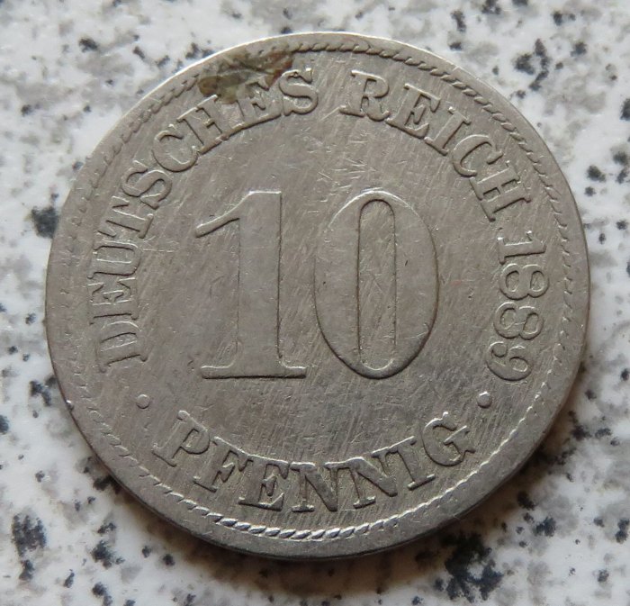  Kaiserreich 10 Pfennig 1889 A   